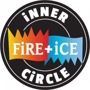Rewards program logo. The fire and Ice inner circle.