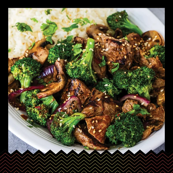 Beef & broccoli with white rice
