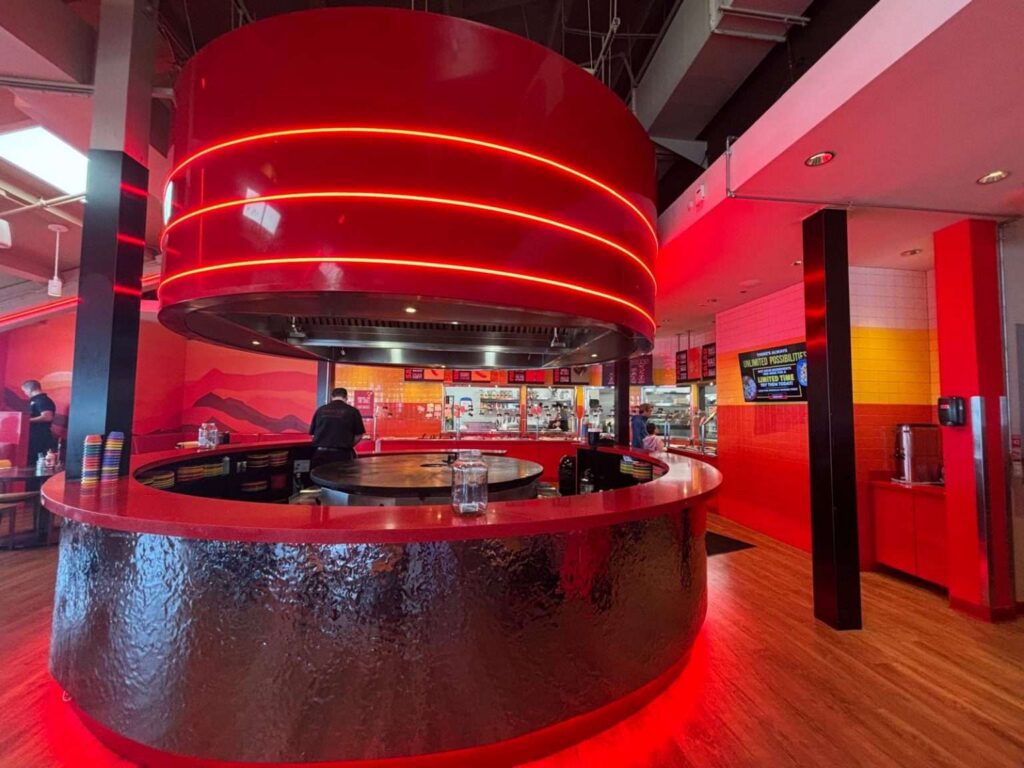 the large round grill at Fire + Ice in San Francisco